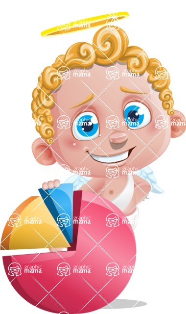 Cupid Cartoon Character - Cartoon Cupid with Chart